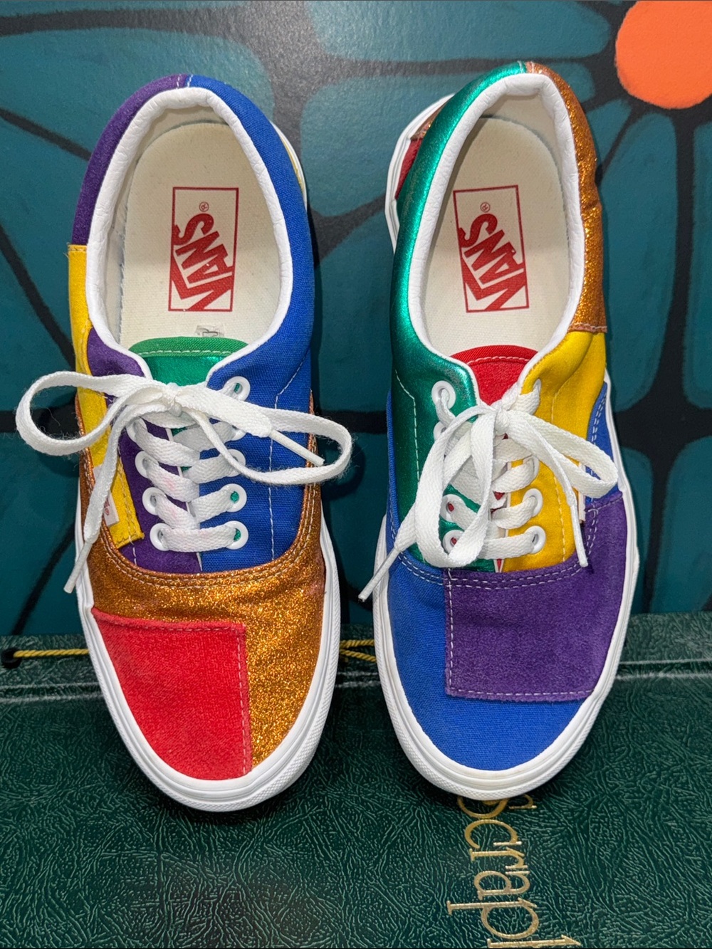 Vans Multi-Color Patchwork Sneakers - Rainbow Colorblock